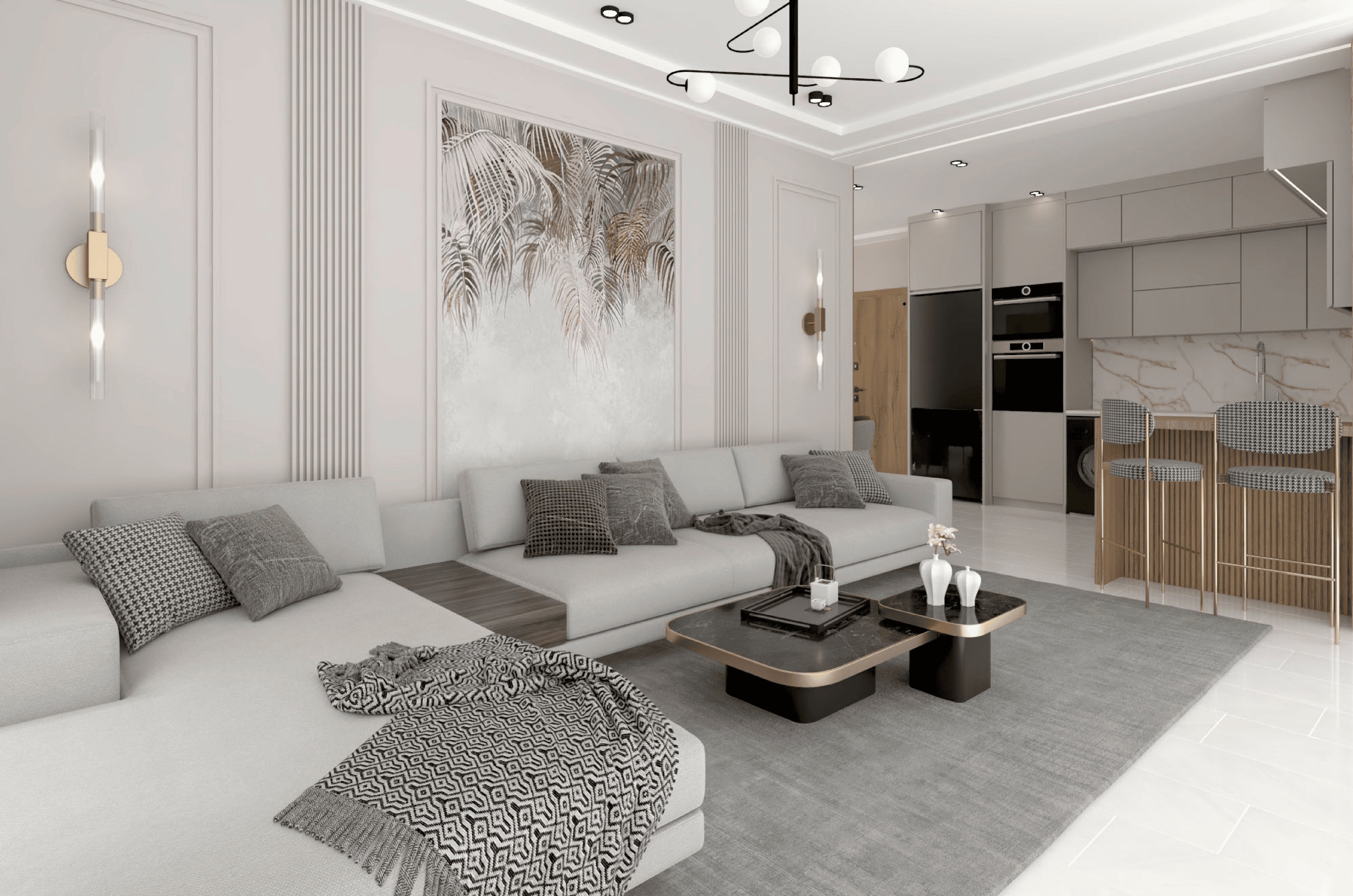 Intérieur d'appartement luxueux